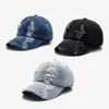 Frauen Baseball Kappe Einstellbar Damen Distressed Loch Stickerei Einfache Für Männer Weibliche Freizeit Cowboy Hut