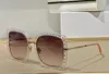 Lunettes de soleil carrées miroir cristal or/rose pour femme Sonnenbrille Dany lunettes occhiali da sole protection uv400 avec boîte