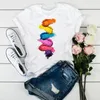 Женщины 3D Принт моды 90 -х вершины Tumblr Tshirts T Одежда рубашка женская дама графическая футболка футболка 220526
