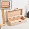 Storage Boxes & Bins 10 6cm Retro Jewelry Box Desktop Natural Wood Clamshell Handcrafted Decoration Wooden Postcard Gift BoxStorage