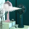 Draagbare verstuiver ventilator water spray misting koelventilator usb -oplaadbare luchtvochtiger hydraterende apparaat mini 3 versnelling water mist fan243y