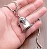 316 Biker Retro Antique en acier inoxydable Numéro 1% ER Collier de cloche Skull Pendants Punk Gothic Diamond Diamant Men's Women's Bike Club Charms Silver Skeleton Jewelry