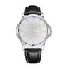 Watches Mission Brand Mens Full Function Stopwatch Black White Leather Clock Luxury Quartz Importerad Movement Diamond