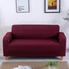 Plain Sofa Cover Elastic Slipcover Tight Wrap All Inclusive Sectional Couch Corner Falls for Furniture 1 2 3 4 Seat 220615