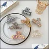 Abrazaderas joyas para el cabello flores cristal mticolor acético acético aleación geométrica geométrica floral tamaño medio clips dhhov