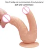 Huge Double Dildos Penetration Vagina and Anus Soft Skin Feel Penis Headed Phallus sexy Toys for Women Masturbation