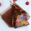 100pcs Drawstring Organza Gift Bag Packaging Display Jewelry Pouch For DIY Beads Jewellery Wedding gift bags 7x9/9x12cm