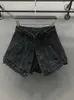 [DEAT] Solide Damen-Fälschung, zwei Stücke, hohe Taille, A-Linie, dünne Denim-Shorts, Street-Style, Mall, Goth, Sommer, GX471 220509