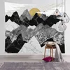 Tapis mural de paysage minimaliste moderne, style nordique, peintures murales de Restaurant, fond de chambre à coucher, armoire de chevet, maison J220804