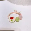 2022 New Fashion Korean Sweet Girl Princess Ponytail Headdress Cute Children's Jelly Color Ball Flower Rubber Band Hair Rope