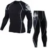 Survêtements pour hommes Sous-vêtements thermiques pour hommes Hiver Polaire Caleçons longs Vêtements Homme Rashgard Male Compression Séchage rapide Ski Set 4XLMen'sMe