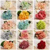 Künstliche Blumen, 15 Farben, 47 cm, Hortensien, Seidenblumen für Zuhause, Hochzeitsdekoration, mit langen Stielen