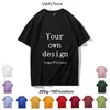 T-shirt personnalisé 100% coton qualité mode femmes / hommes haut tee bricolage votre propre conception marque impression vêtements souvenir équipe vêtements 220323