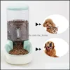 Dog Bowls Feeders Supplies Pet Home Garden Cat Water Dispenser Fountain Bottle Set Plastic Matic Feeding Drinker Bowl 2 Pieces Drop Delive