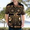 Мужские повседневные рубашки 3D Печать Хэллоуин ужас гавайская рубашка мужская лето с коротким рукавами мужски негабаритные Camisa Social 5xl W2men