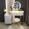 Table de coiffure chambre à coucher maquillage armoire de rangement de rangement de meubles pour la maison pour chambre vantiy avec tabouret de table miroir concepteur LU9133095