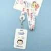 Card Holders Cartoon Boy Slider Retractable With Cover Student ID Bus Protective Sleeve Bank HolderCard