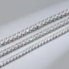 سلاسل 925 Sterling Silver Necklace Diamond Tennis Hip Hop Rock 2mm/3mm/4mm Carbon High Carbon Jewelry Weddingchains