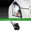 Bilhögbalkhuvudljus för Cadillac ATS LED Daynamiska turnsignalens strålkastare Montering Angle Eye Projector Lens 2014-2015