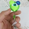 Retractable Badge Reel Pull Buckle ID Card Badge Holder Cute Cartoon Silicone Reels Belt Clip Hospital School Office Supplies Anti-Lost Clip