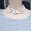 Chains ROWS Butterfly Style Real Natural Freshwater Pearl Necklace Jewelry For Party Wedding Bride Women 2pcs/lotChains