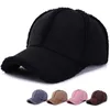 Faux mocka fleece vinter pappa hatt kvinnor mens cap brun grå rosa sex panel baseball cap justerbar