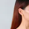 Bolder Vierblatt Clover Accessoires Ohrstifte Edelstahl Nicht vervollständigtes koreanisches Stil kreativer Damen einfach und frisch ohrring