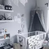 Hele kid bed plauif bedgordijn ronde koepel hangende muggententent gordijn moustiquaire zanzariera baby spelen thuis Klamb225e