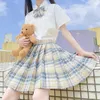Zestawy odzieżowe szkolna koszula 3 -częściowy zestaw uroczy mundur uczeń jk plisowany japońska dziewczyna spódnice cosplay seifukuclothing