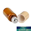 10PCS Roll On Bottles 2.5/3/5ML Amber Thin Glass Roll On Bottle Sample Test Essential Oil Vials With Roller Metal/Glass Ball