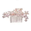 Mode mignonne et romantique Élégantes coiffures en cristal à cinq pétenles ornements clignotants des époux de perles accessoires