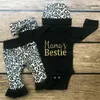 018m Nouveau-né 4pcs Toddler Baby Girl Tops T-shirt Pantalon Léopard Band Band Tenue de vêtements 28071223160