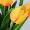 Fleurs décoratives Couronnes PCS Tulipe PU Fleur Artificielle Real Touch Bouquet Faux Pour La Décoration De Mariage Maison Jardin DécorDécoratif