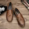 Scarpe Uomo Outdoor Classico Mocassini in vera pelle Scarpe da barca slip-on da uomo Scarpe da guida da uomo Mocassini casual Brogue