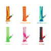 Waxmaid vendita al dettaglio 8,5 pollici narghilè pieghevole tubo dell'acqua in silicone sei colori misti stock negli Stati Uniti 100 pezzi / cartone