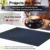 Placemats Waterproof PU Leather Dining Table Mats Heat Resistant Coasters Washable Place Mats for Kitchen Restaurant