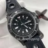 Drop - Mechanical Watch Mens Watches 46mm Stor vit Dial Rubber Strap Rotatable Bezel Fashion Wristwatch224e