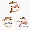 Kerst Napkin Rings Serviette Buckle Silver Round Holder Tree Elk Wedding Hotel Tafel Diner D60094