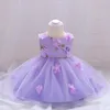 Meisjesjurken 0-24 maanden babymeisjes jurk voor geboren 1e 2 jaar verjaardag elegante prinses tutu doop jurk baby pailletten trouwkleding