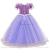 Flickans klänningar Baby Girls Casual Toddler Clothes Kids Clothing Halloween Sophia Rapunzel Summer E3014