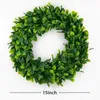 Decoratieve bloemen kransen buxuskrans groene slinger plastic kunstmatige groene deur hanger bruiloft decoratie benodigdheden