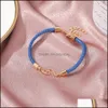 Charm Bracelets Jewelry 4Pcs/Lot Bracelet Friendship Hand-Woven Heart Charms Rope Chain Lucky Love Hand Couple Drop Delivery 2021 0Ejmp
