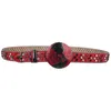 Ceintures Fashion Western Red Rimestones Metal Globe Boucle de diamant décontracté Cinturones Para Hombre Sintirones Mujerbelts Emel22947