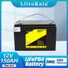 LiitoKala 12 V 150 Ah LiFePO4-Akku, BMS-Lithium-Power-Batterien, 4000 Zyklen für 12,8 V, Wohnmobil, Wohnmobil, Golfwagen, Off-Road, netzunabhängiger Solarwind mit 14,6 V Ladegerät