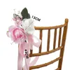 Artificial Rose Chair Pew Decorations Bouquet Flower Wedding Ceremony Aisle Venue Decor W11753
