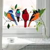 Oggetti decorativi Figurine Ciondoli Mini uccelli colorati Arazzi per finestre Arazzi in acrilico Uccelli colorati Decor Accessori per la camera Scandinav