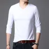 Men039s TShirts Fashion Brand Designer Plain 95 Cotton 5 Spandex Black T Shirt Men In Bulk Long Sleeve V Neck Tops Casual Me4808770