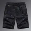 Summer Men's Pants Zipper Pocket Beach Shorts Spot Printed Cotton Thin Loose Pant