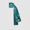 Ny designer designkvinnas halsduk, modebrevhandväskans halsdukar, slipsar, hårbuntar, silkematerialomslag Storlek: 120*8 cm