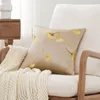 Cushion/Decorative Pillow Light Luxury Ginkgo Leaf Decorative Cushion Cover Jacquard Backrest Pillowcase Bed Room Sofa Home DecorCushion/Dec